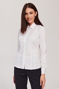 Белая блузка стрейч